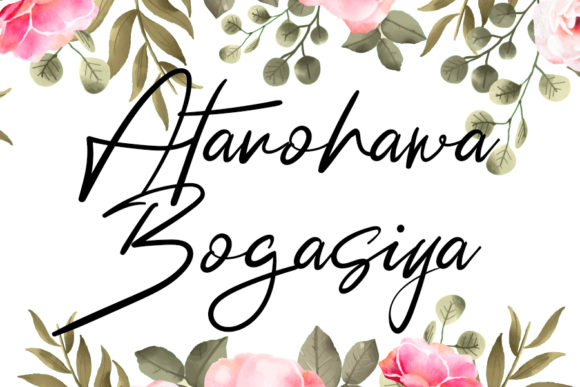 Atanohawa Bogasiya: A Joyful Script Handwritten Font for Small Business Branding