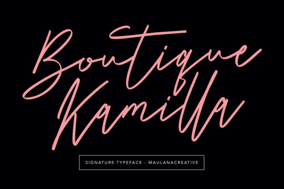 Boutique Kamilla: A Clean Script Handwritten Font for Branding
