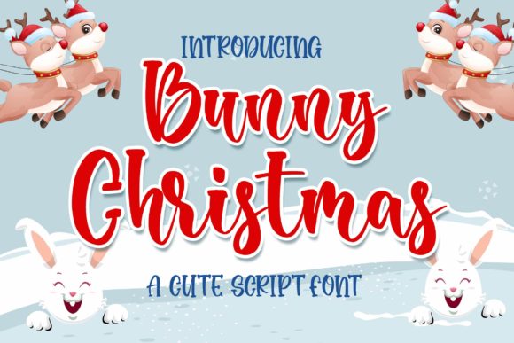 Bunny Christmas: A Festive Script Handwritten Font for Digital Design