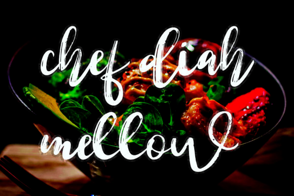 Chef Diah Mellow: A Delicate Script Handwritten Font for Editorial Warmth