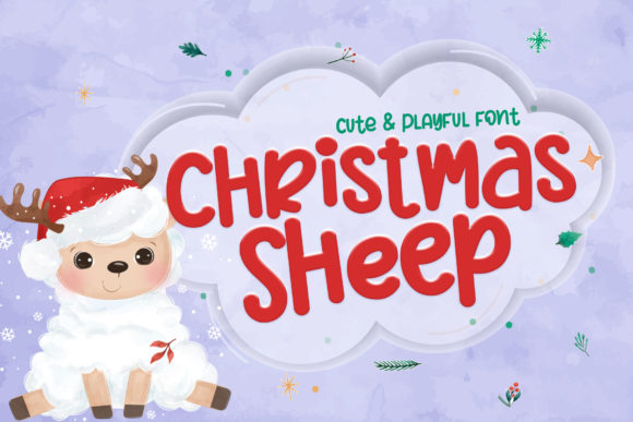 Christmas Sheep Font: A Playful Script Handwritten Typeface for Holiday & Kids Projects