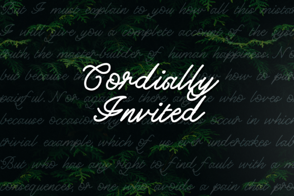Cordially Invited Font for Elegant Campaign Design