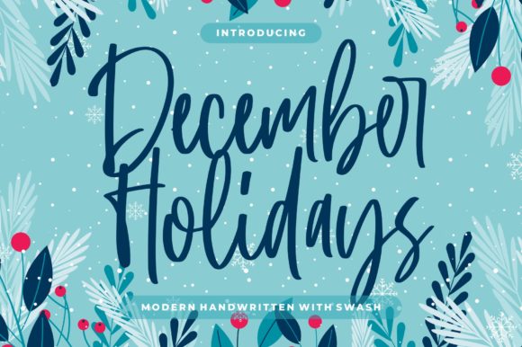 December Holidays Script Handwritten Font