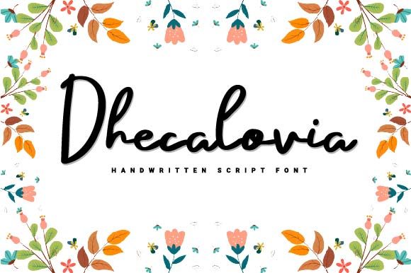 Dhecalovia Handwritten Font for Crafters & Small Business Owners