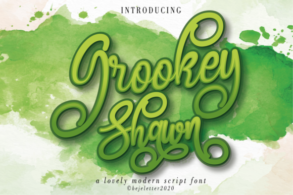 Grookey Shawn: A Romantic Script Handwritten Font for Elegant Branding