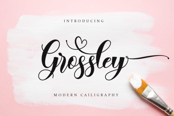Grossley: A Modern Elegant Calligraphy Font for Editorial Design