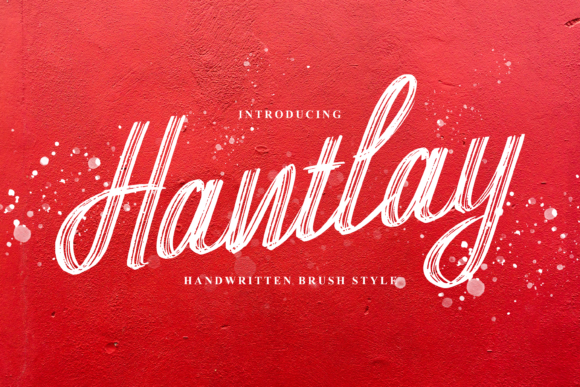 Hantlay: A Cursive Brushed Handwritten Font for Crafty Branding