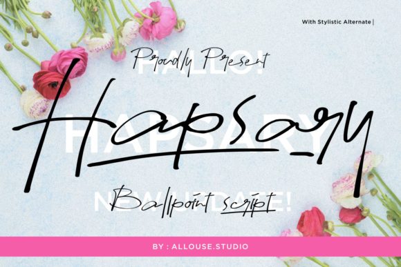 Hapsary Script Handwritten Font for Creative Makers