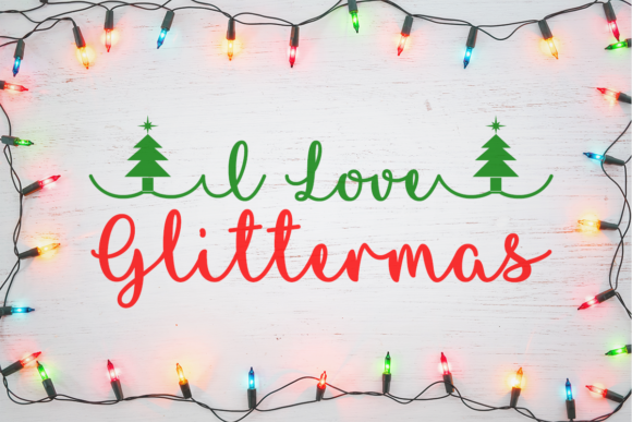 I Love Glittermas: A Festive Script Handwritten Font for Holiday Campaigns