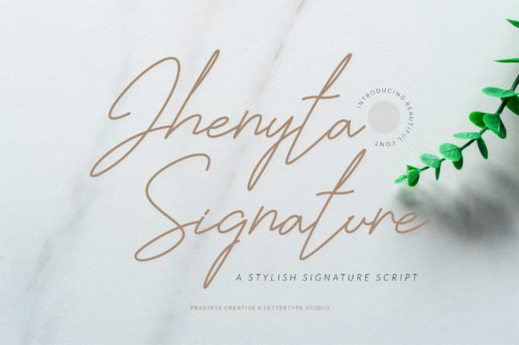 Jhenyta Signature: A Thin Elegant Handwritten Font for Personalized Design