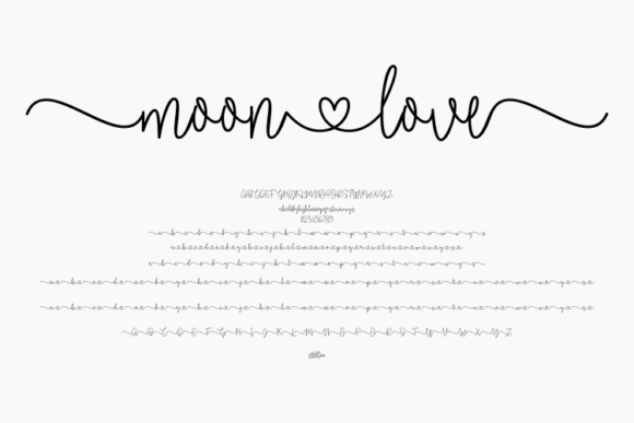 Moonlove Script Handwritten Font for Crafters