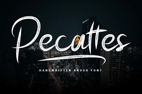 Pecattes: A Bold Brushed Handwritten Font for Editorial Identity