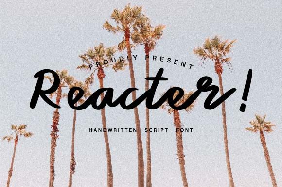 Reacter: A Script Handwritten Font That Feels Like It Was Made for Real Branding