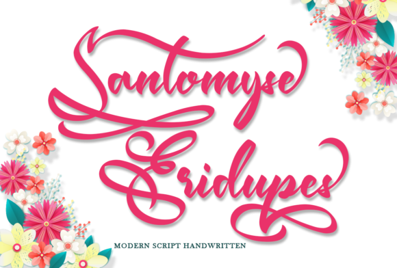 Santomyse Eridupes: Elegant Script Handwritten Font for Crafters