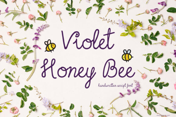 Violet Honey Bee: A Round Lettered Handwritten Font for Editorial Charm