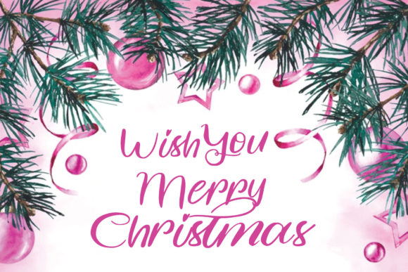 Wish You Merry Christmas Font for Editorial Design